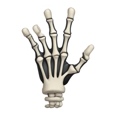 Punk rock skeleton hand sticker