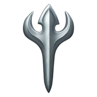 Silver trident  sticker