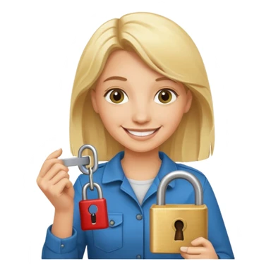 blonde locksmith sticker