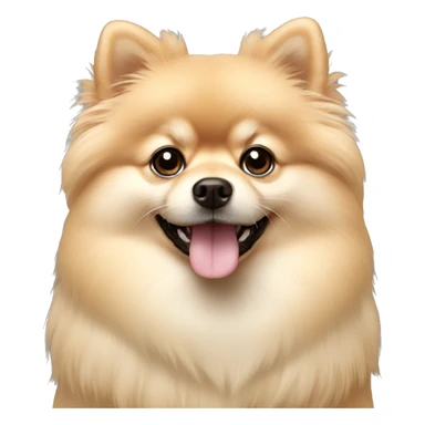 cream pomeranian sticker