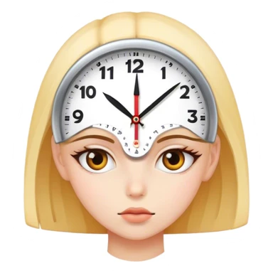 girl with clock in her eye sticker