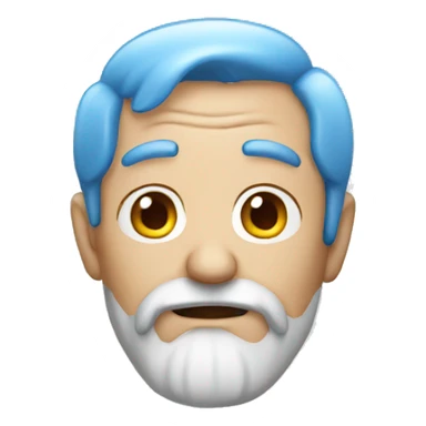 old man  with blue hair sticker