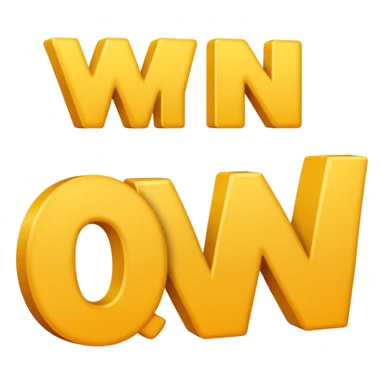 The text "win" in the style of the 💯 emoji sticker