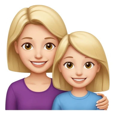 Mother and daughter sticker