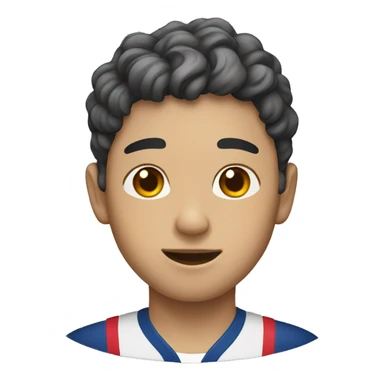 young guy with small wavy hair korean race suit sticker