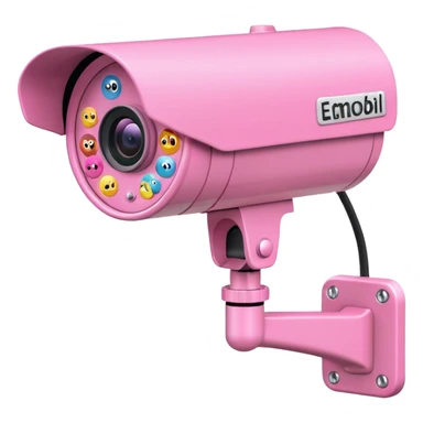 Security Camera pink with stickers 812 sticker
