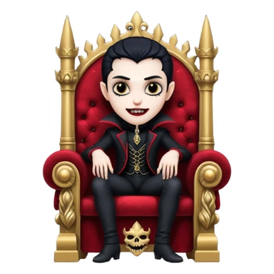 vampire in a throne sticker