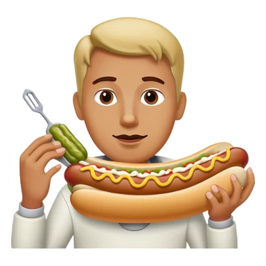 Him housing a Seattle style hot dog  sticker