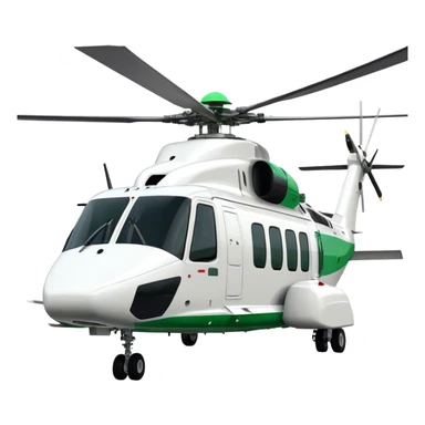 AgustaWestland AW139 - Leonardo (Model Year: 2022) (Iconic colour: White with green accents) sticker