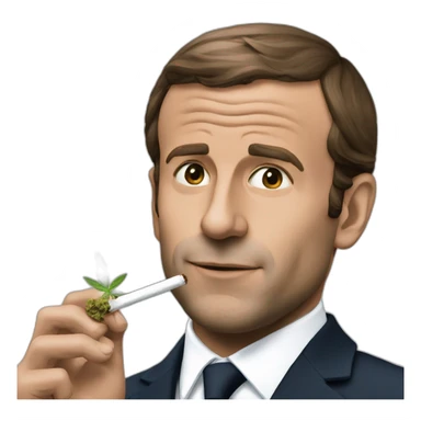 Macron smoke weed sticker