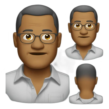 laurence-fishburne cartoon wearing shirt sticker