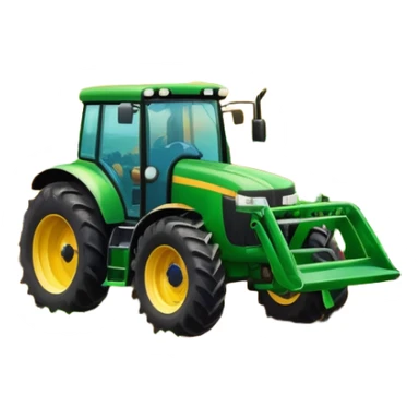 vibrant rural landscape with a tractor plowing fields, inspired by Farming Simulator 22. The design includes lush green fields, a barn, and a scenic countryside with trees and mountains in the distance. Transparent background sticker