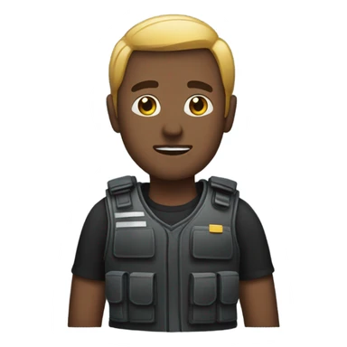 man standing full standing with stab vest  sticker