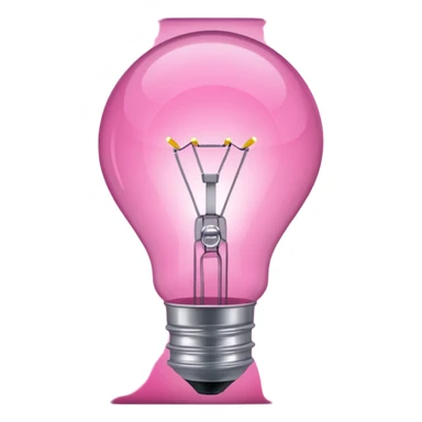 pink lightbulb sticker