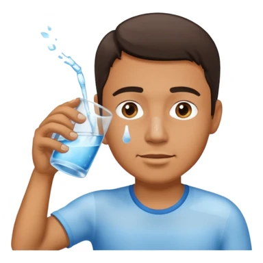 man drinking water  sticker