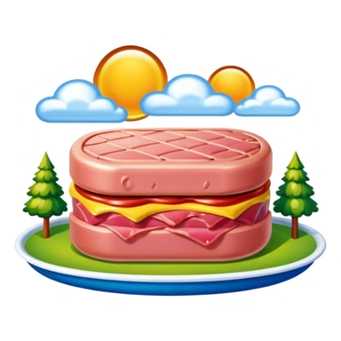 SPAM meat jeff koons style parisian sculpture arty landscape  sticker