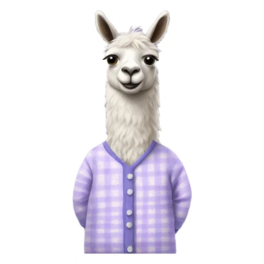 Llama wearing pajamas sticker