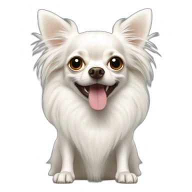 white-longhair-chihuahua-without-teeth sticker