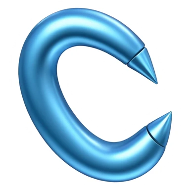 Blauer Haken von tik tok sticker