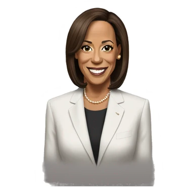 bald kamala harris sticker