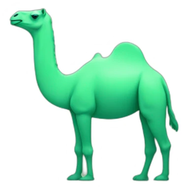 Green camel and mint sticker