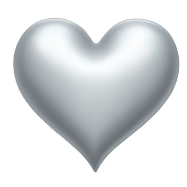 White and silver y2k heart sticker