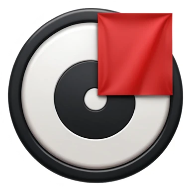 Red flag, with white disk, inside of white disk is black swastika. sticker