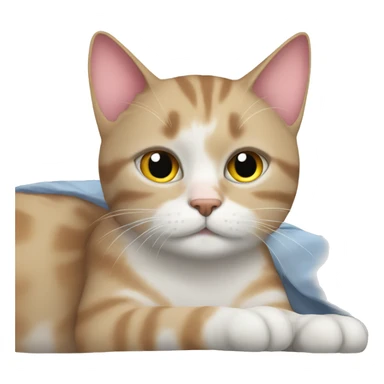 Cat waking up to early morning  sticker