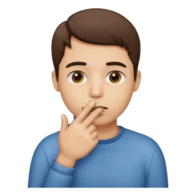 Doigt dans la bouche sticker