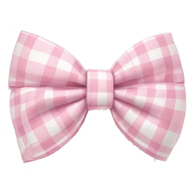 pastel pink plaid bow sticker