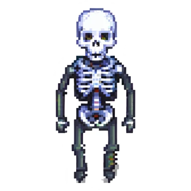 A surprised skeleton, version 3. sticker