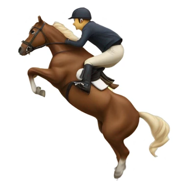Horse jumping a fence sticker
