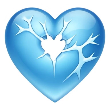 Un corazón congelado sticker