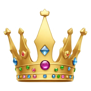 a golden crown with jewels on it. sticker