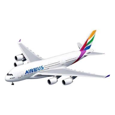 Airbus A380 - Airbus (Model Year: 2021) (Iconic colour: White with colorful tail) sticker