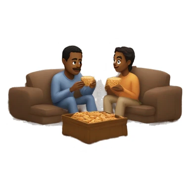 cozy indoor snack moment sticker