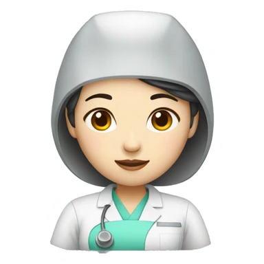 female chinese surgeon sticker