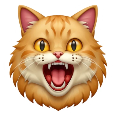 A cat screaming sticker