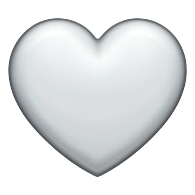 white heart with a silver outline sticker
