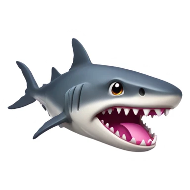 Tiburón con lazo rosa sticker