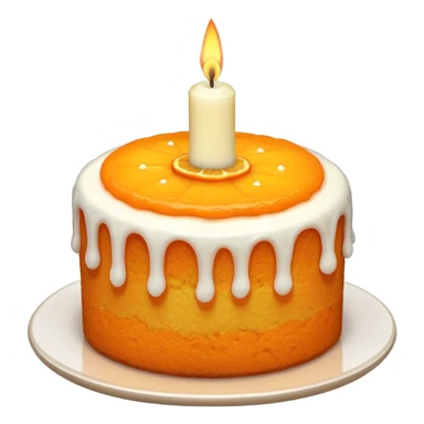 Orange cake sticker
