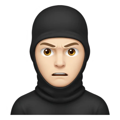 angry man in balaclava sticker