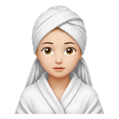 sacred clean girl with bath towels sticker