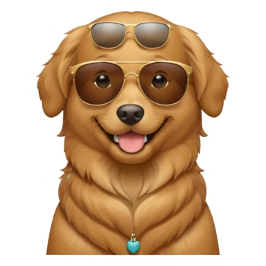 Dog wearing sunglasses  sticker