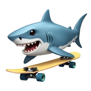 Shark on a skateboard  sticker