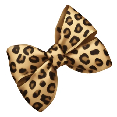 Leopard print present bow   sticker