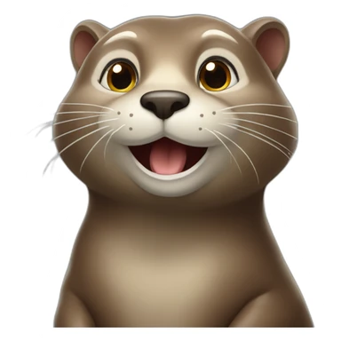 Chat sur une loutre sticker