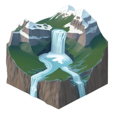 Glacier National Park isometric sticker