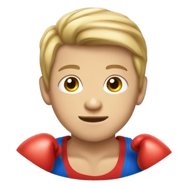 single caucasian boy in boxing gloves sticker