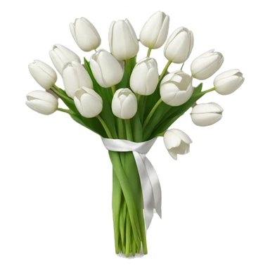 white tulip bouquet  sticker